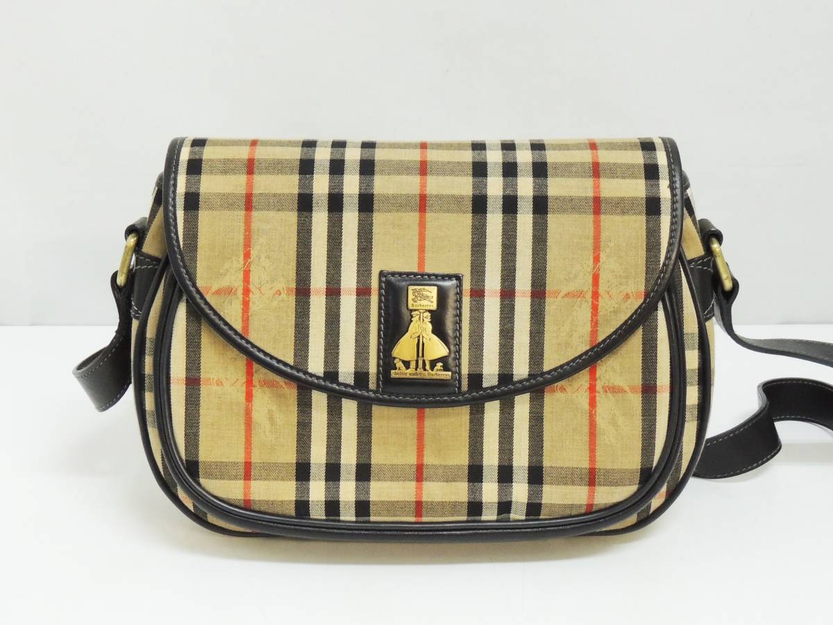 Burberry チェック柄 ショルダーバッグ 保存袋付き □ Burberrys 