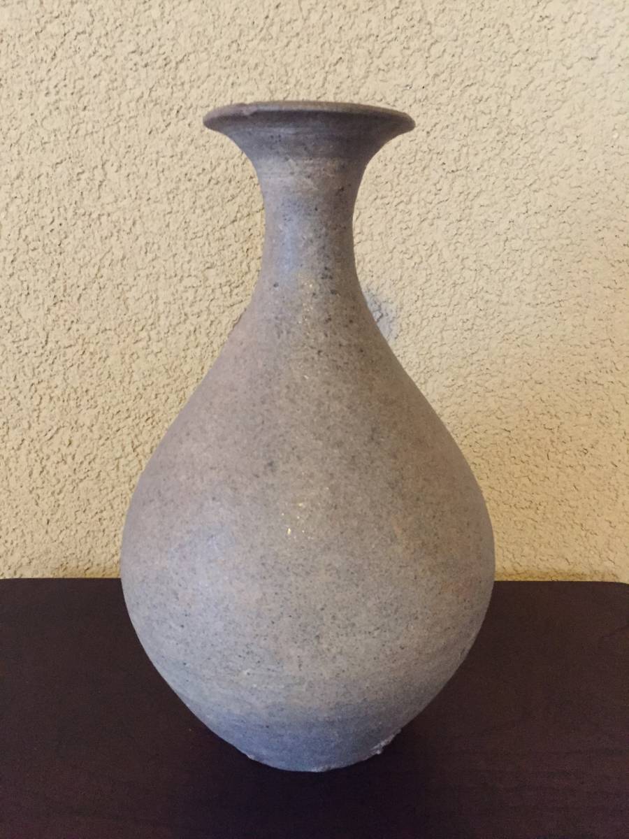 李朝美術 新羅土器瓶？ 高麗初期？ 高さ 29㎝ 李朝⁄高麗