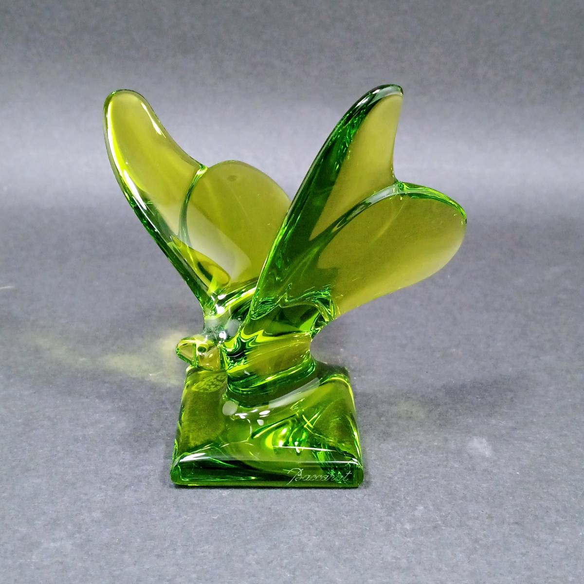 Baccarat バカラ ブローチ 蝶々 750 グリーン系 クリスタル 緑 バカラ Baccarat 緑 ブローチ 蝶々 0 公式 クリスタル グリーン系 置物