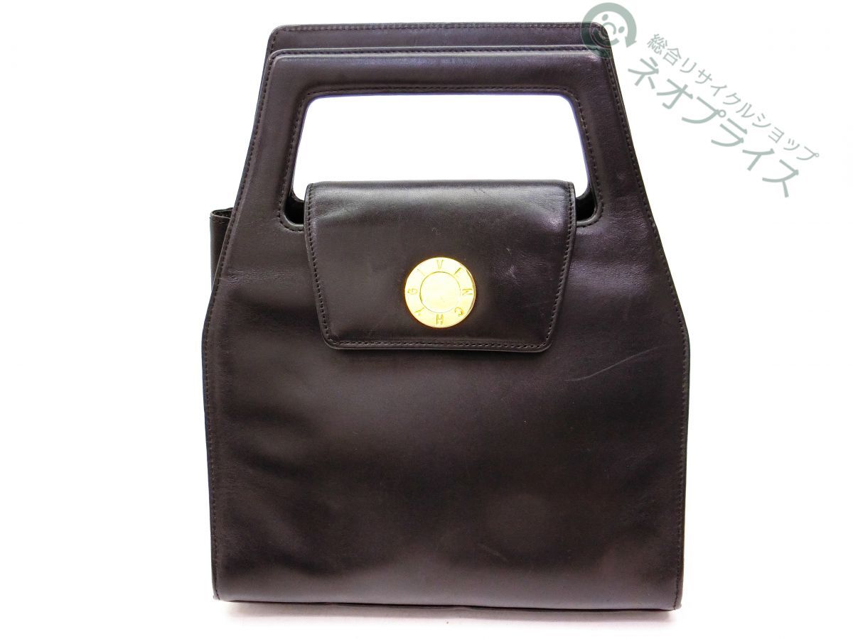 得価，本物保証 Y6580 GIVENCHY ジバンシー デカロゴ金具 レザー 黒 ハンド バッグ(女性用)｜売買されたオークション情報、yahooの商品情報をアーカイブ公開 - オークファン 女性用