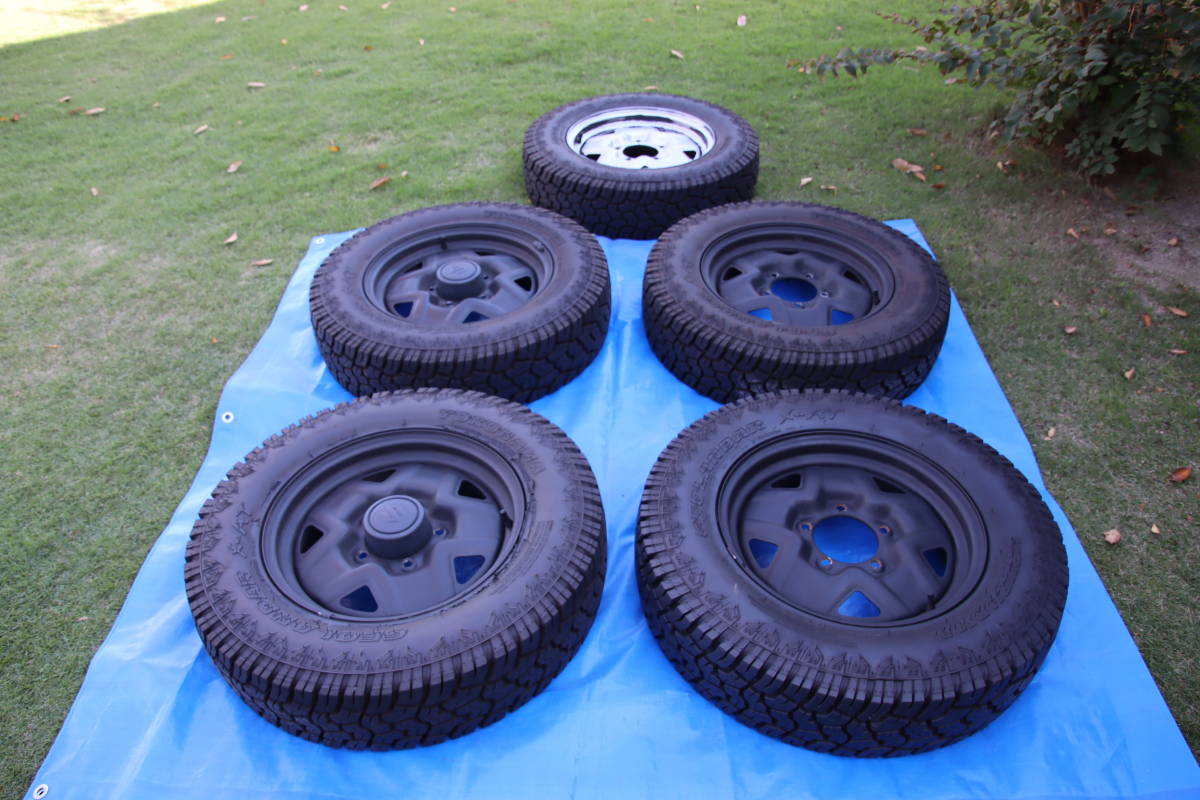 あ　ジムニー用 195R16C GEOLANDAR X-AT 中古セット 中古品）ジムニー YOKOHAMA GEOLANDAR X-AT 195R16C JB23スチール