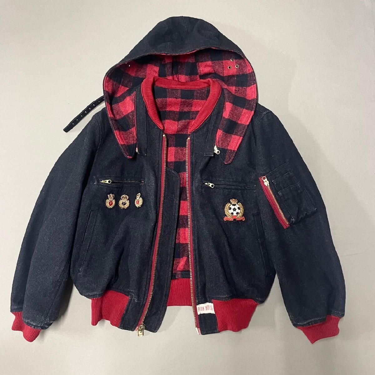 ○ 希少 美品 PINK HOUSE ピンクハウス カネコイサオ DC MA-1 サッカー 