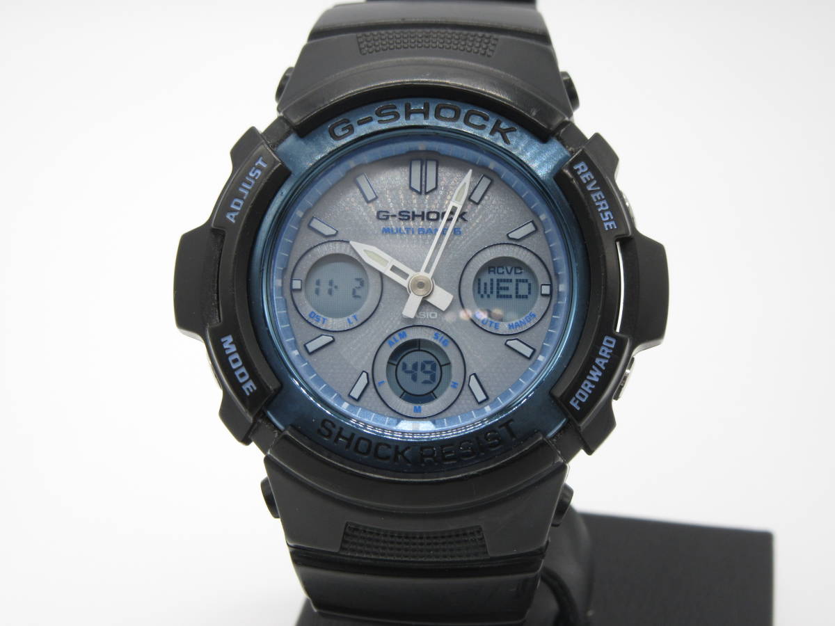 CASIO(カシオ）G-SHOCK タフソーラー AWG-M100SF ブラック×ブルー 