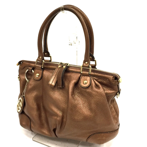 グッチ 1円 GUCCI 中古 2wayショルダーバッグ 1円未使用級の激レア品日本限定発売 1円 グッチ 2way ショルダーバッグ ハンドバッグ ブランドバッグ ファスナー開閉 レディース ブラウン系 茶系 GUCCI