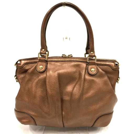 グッチ 1円 GUCCI 中古 2wayショルダーバッグ 1円未使用級の激レア品日本限定発売 1円 グッチ 2way ショルダーバッグ ハンドバッグ ブランドバッグ ファスナー開閉 レディース ブラウン系 茶系 GUCCI