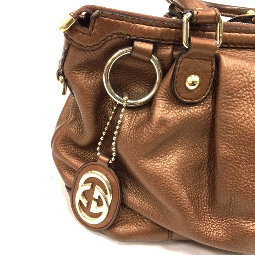 グッチ 1円 GUCCI 中古 2wayショルダーバッグ 1円未使用級の激レア品日本限定発売 1円 グッチ 2way ショルダーバッグ ハンドバッグ ブランドバッグ ファスナー開閉 レディース ブラウン系 茶系 GUCCI