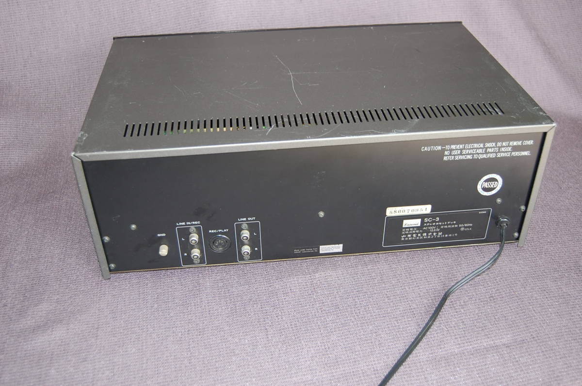 SANSUI サンスイ Yahoo!オークション - SC-3の仕様 カセットデッキ