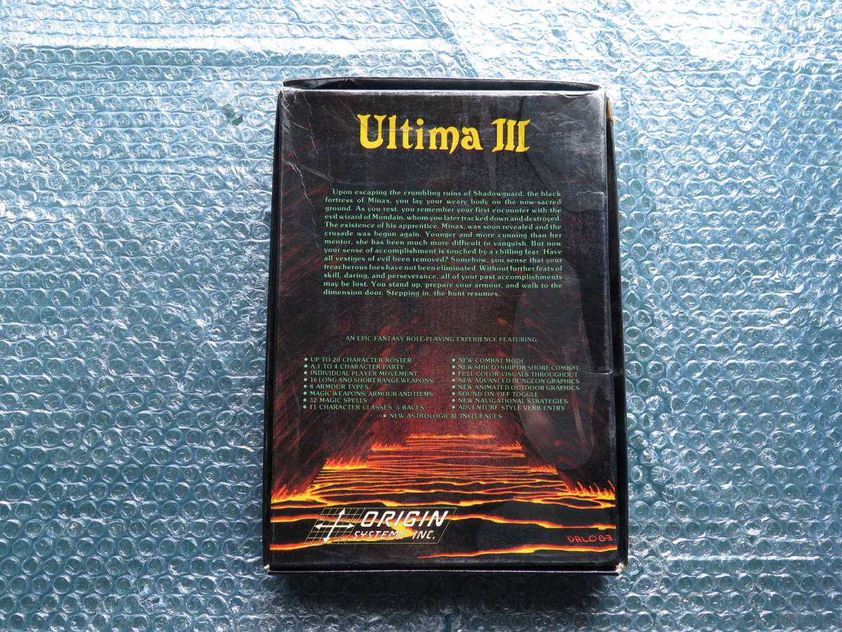 Apple II用　ゲームソフト　Ultima III Exodus 　ウルティマ