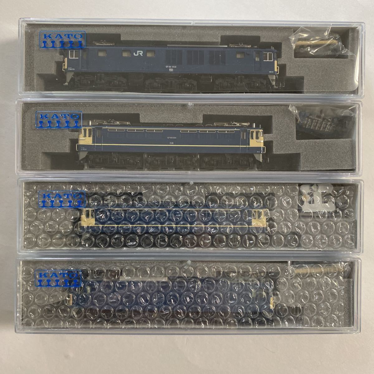 KATO 3023-6 EF64 1032(双頭連結器付) 3058-1 EF62前期形 3060-1 EF65 500(P形) 3061-1 EF651000後期形 4両まとめて