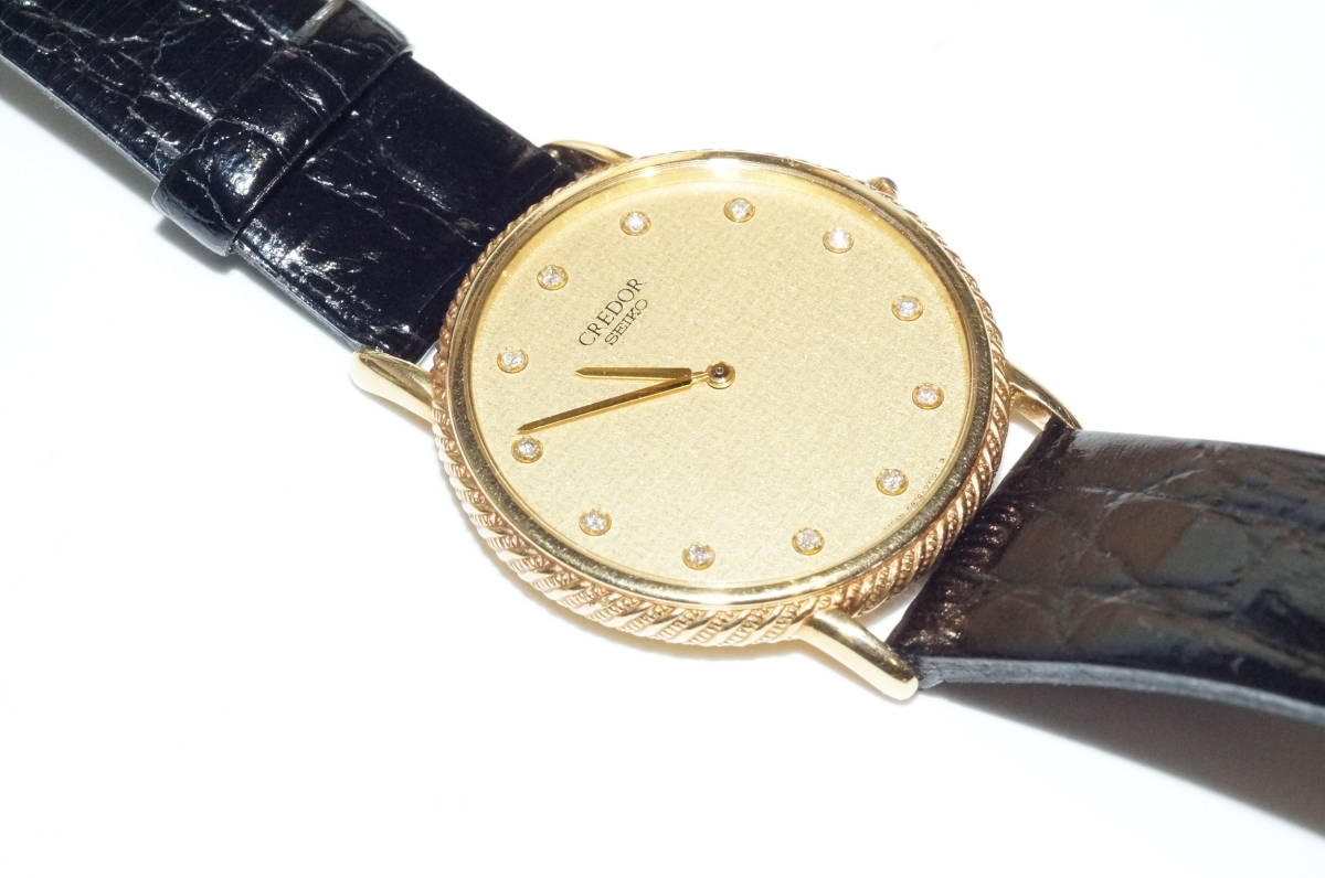 新品電池⁄18KTSEIKO クレドール 5A74-0190 コンビ 腕時計