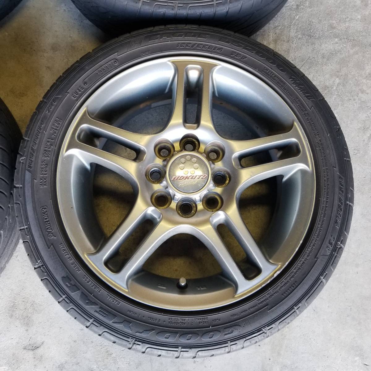 CRIMSON HOKUTO RACING 14インチ 5J PCD 100 110 4H 165/55R14 