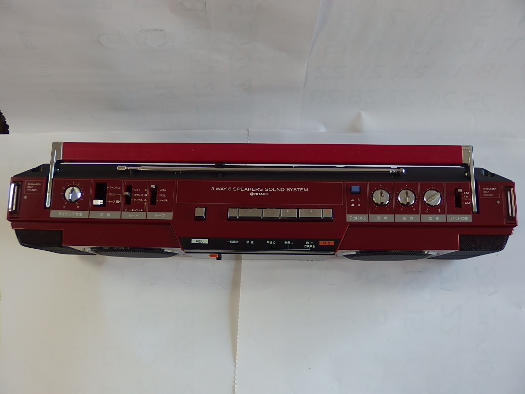 ジャンク品☆昭和レトロ☆ HITACHI 日立 ラジカセ TRK-LX2 パディスコ