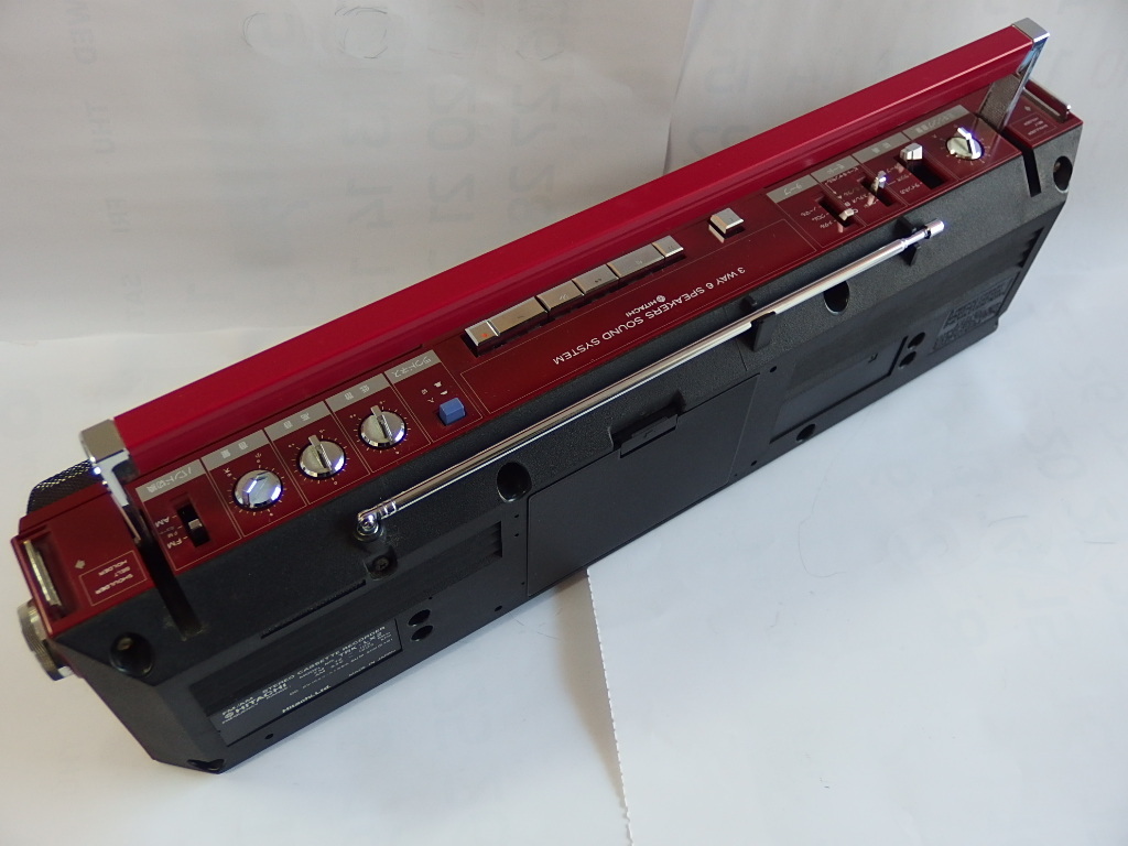 【動作品・極上】HITACHI日立TRK-LX5FM/AM 昭和レトロラジカセ ジャンク品☆昭和レトロ☆ HITACHI 日立 ラジカセ TRK-LX2 パディスコ
