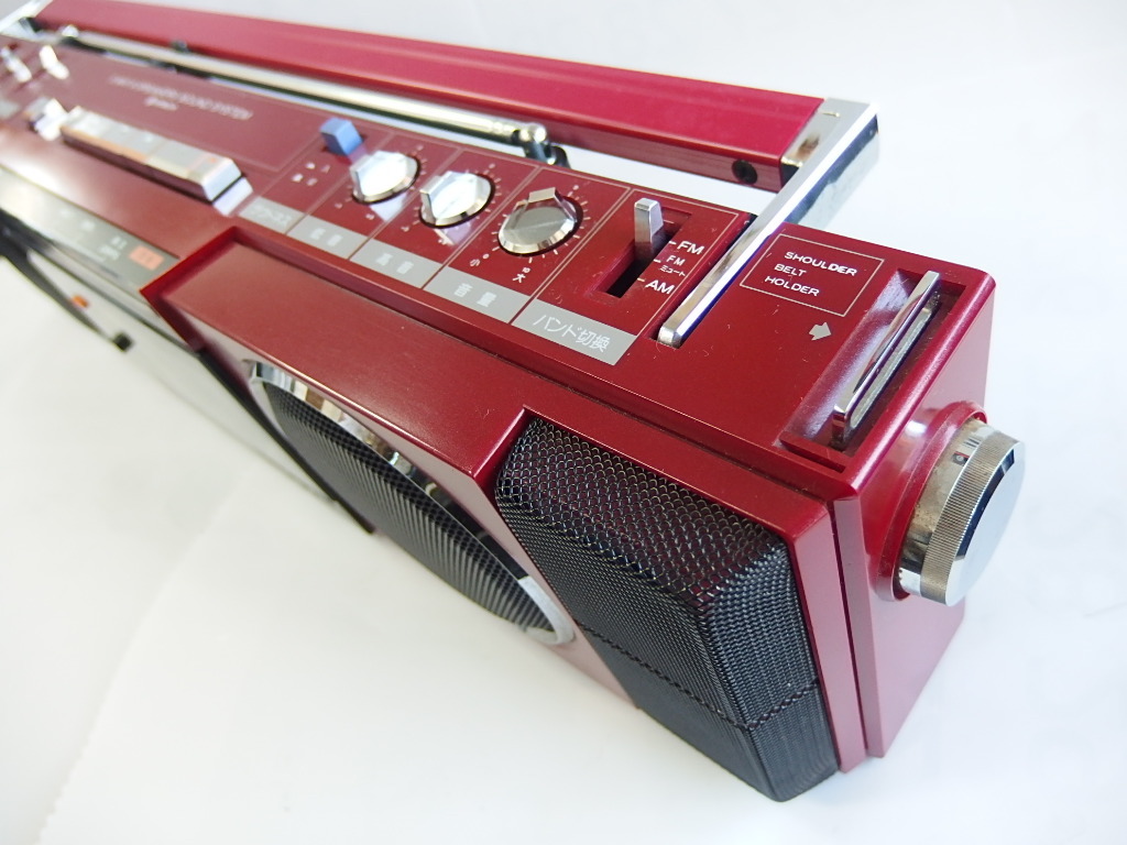 ジャンク品☆昭和レトロ☆ HITACHI 日立 ラジカセ TRK-LX2 パディスコ