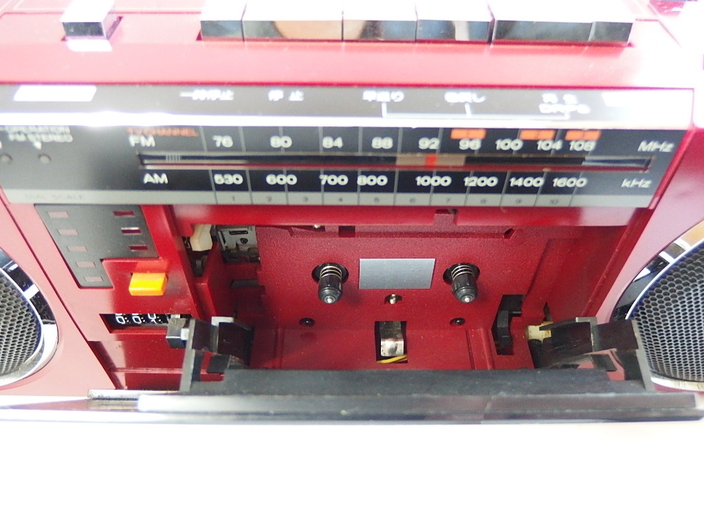 ジャンク品☆昭和レトロ☆ HITACHI 日立 ラジカセ TRK-LX2 パディスコ