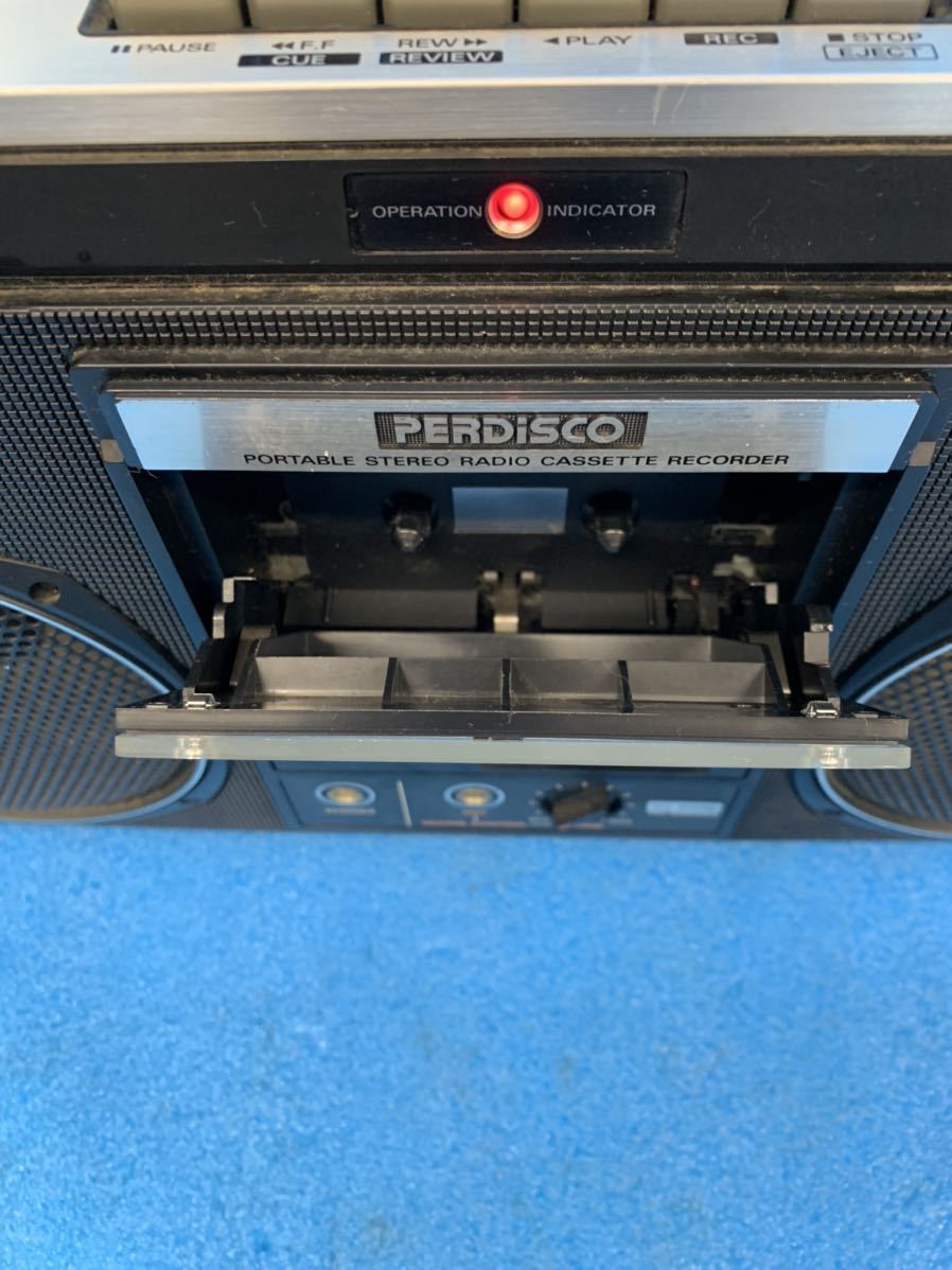 NO.1160.120..HITACHI/日立 FM/AM カセットレコーダー PERDiSCO TRK-8080MKⅡ 通電確認ラジオ受信Ok その他動作未確認 現状ジャンク品 AM&frasl;FM Hitachi &frasl; 昭和 「日立真空管」ラジオ Tokyo