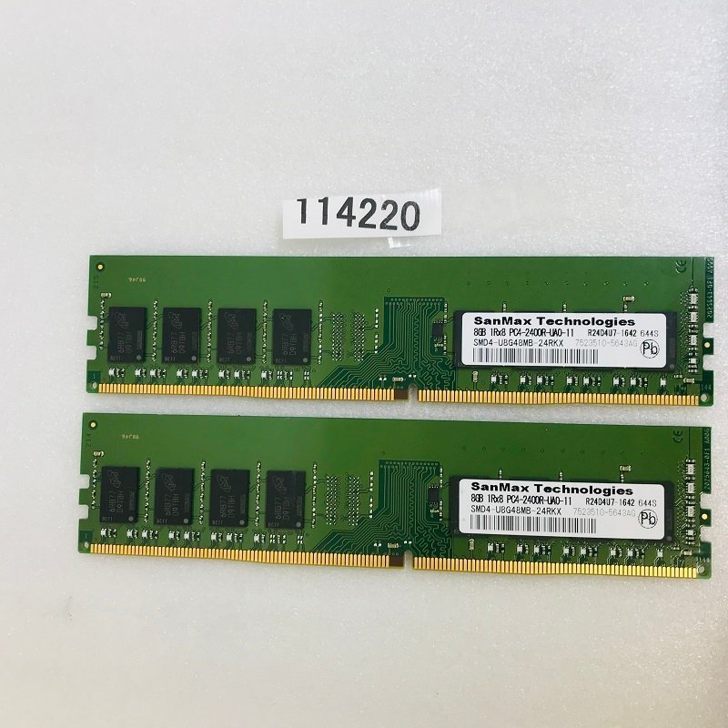SAMSUNG PC4-2400T-UA2-11 8GB メモリー 2枚セット M378A1K43CB2-CRC Samsung 8GB 1Rx8 PC4-2400T-UA2-11 Desktop SAMNAX