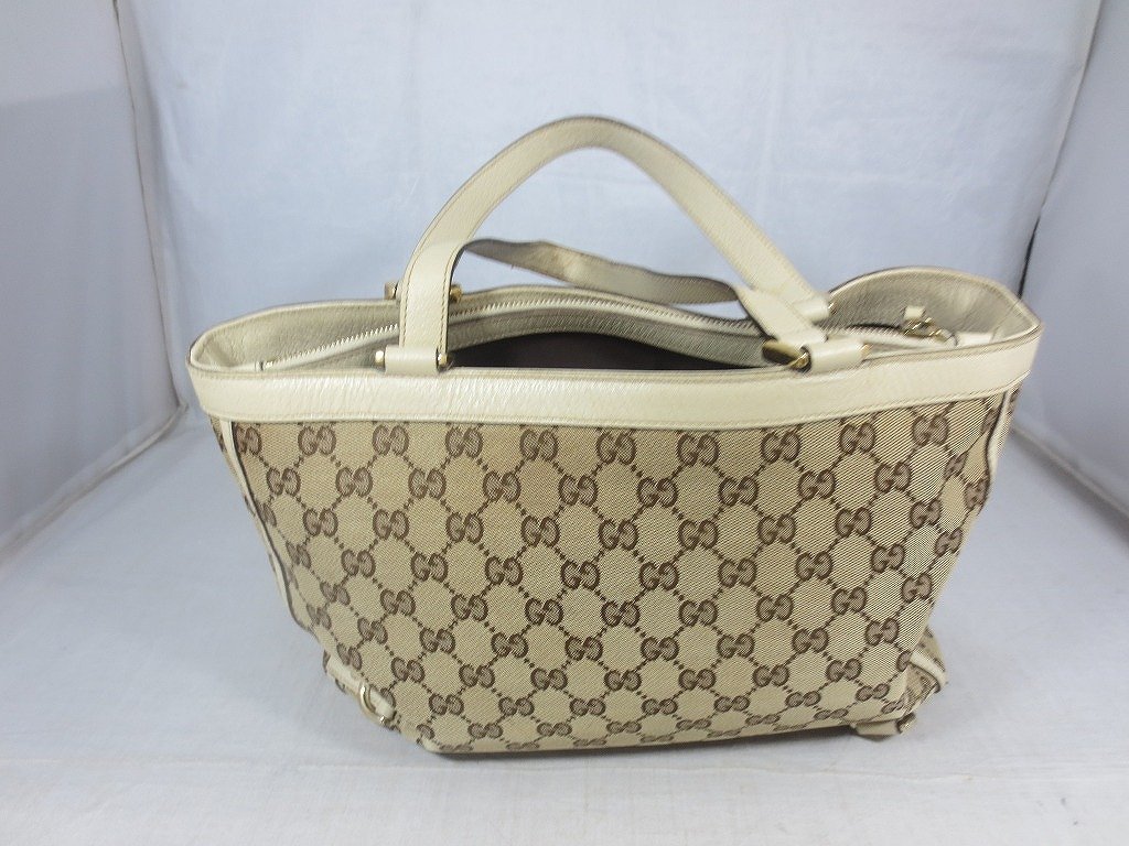 グッチ GUCCI GGキャンバス アビーライン ベージュ anb グッチ GUCCI