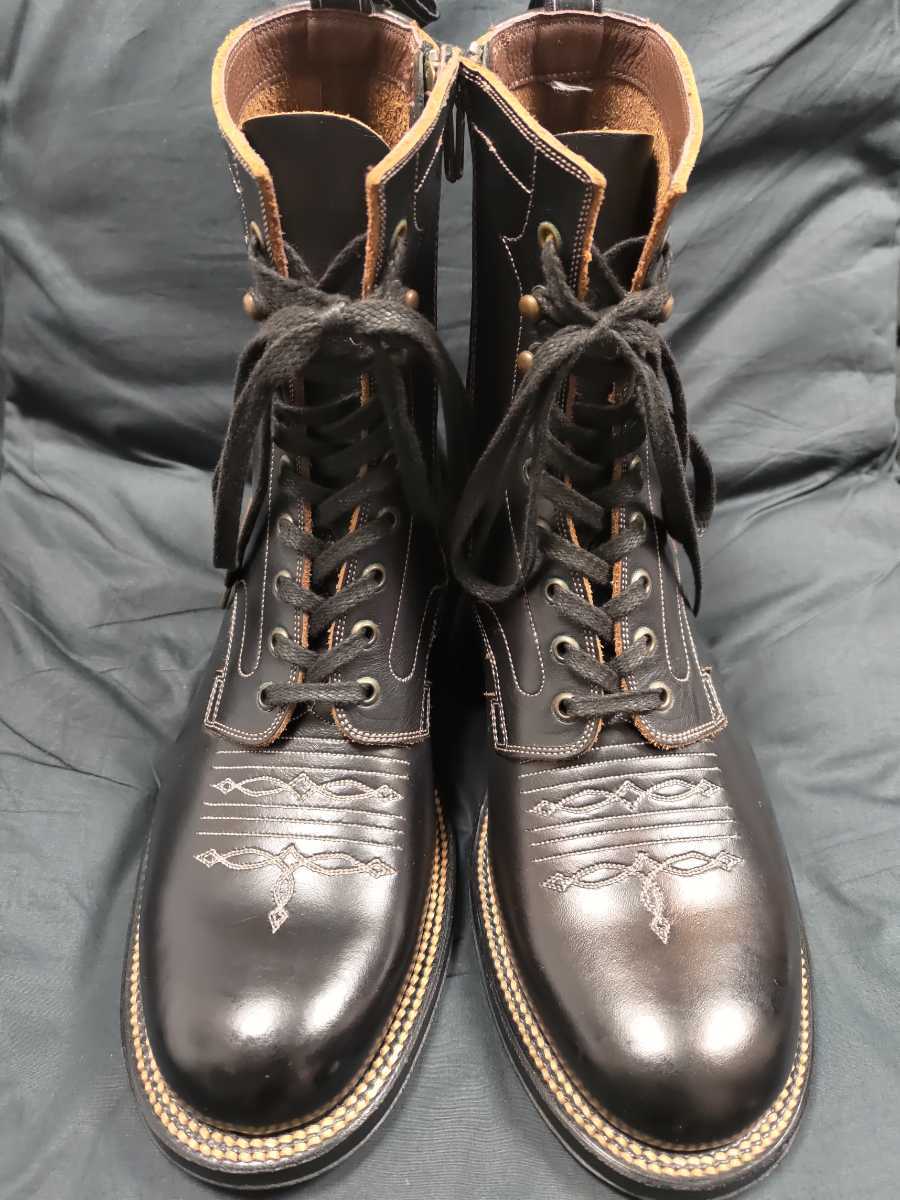 美品 foot the coacher 刺々しい フットザコーチャー ジップブーツ 41
