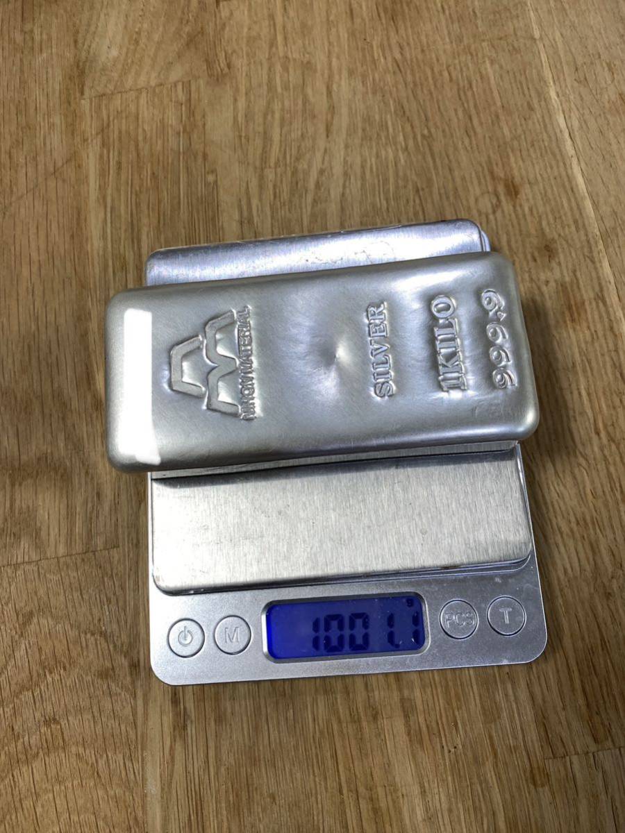 日本マテリアル 銀インゴット 銀地金 純銀 1kg 【公式通販】