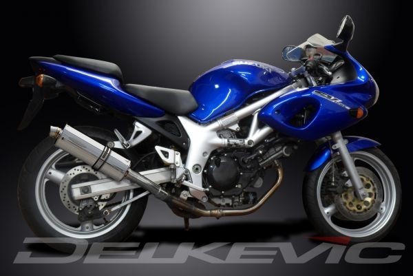 DELKEVIC スリップオンステンレスオーバルマフラー☆SUZUKI SV650