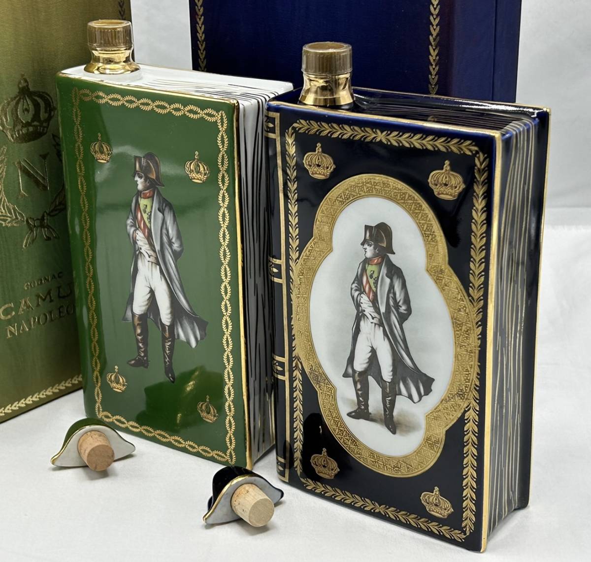 未開栓 CAMUS カミュ NAPOLEON ナポレオン ブック コニャック 2本 陶器