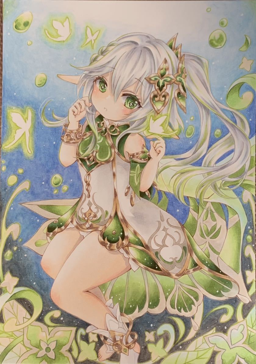 手描きイラスト 原神 ナヒーダ(手描きイラスト)｜売買された