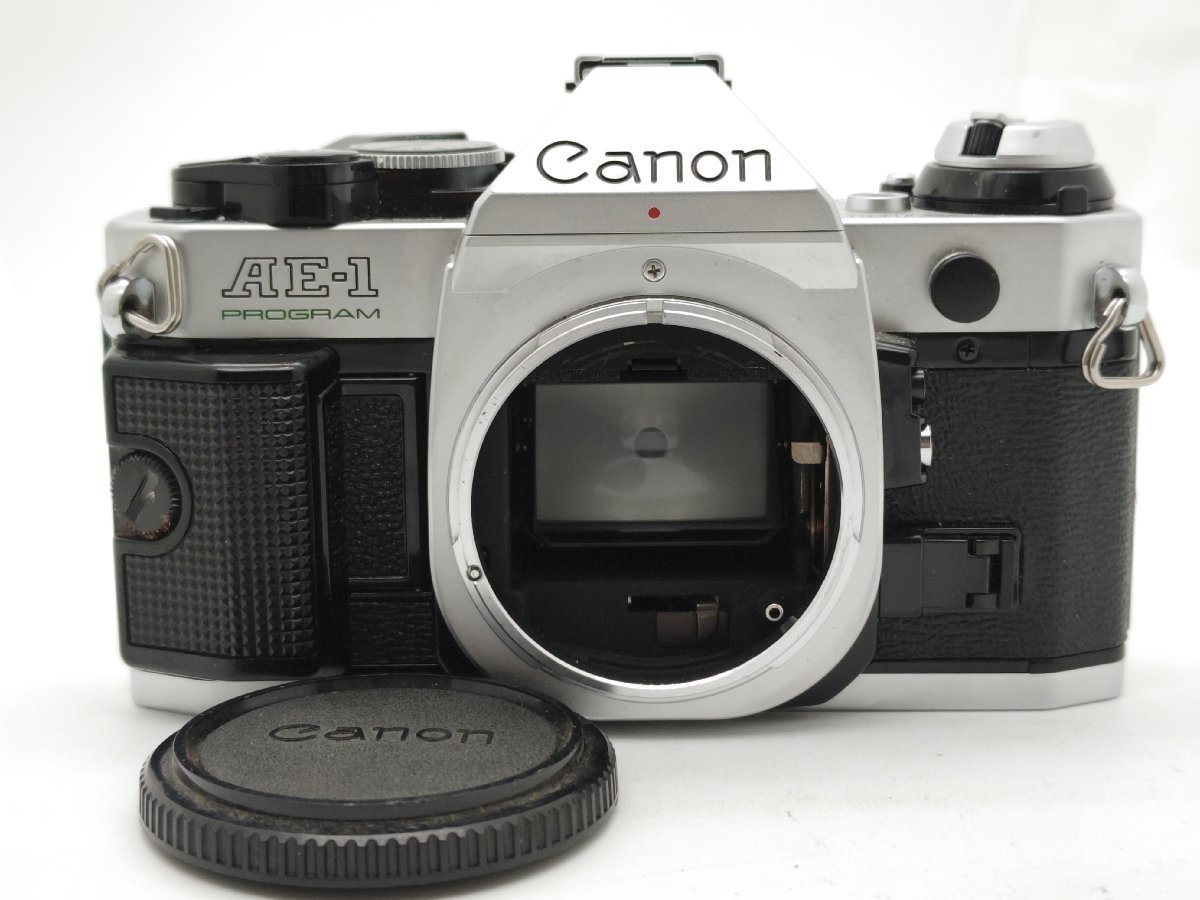 【中古】Canon AE-1 PROGRAM シルバー キャノン シャッター 露出動作 AE-1 Canon シルバー シルバーボディ 日本製 AE