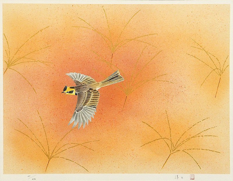 【GLC】上村淳之 「爽秋」 リトグラフ 直筆サイン 限定250部