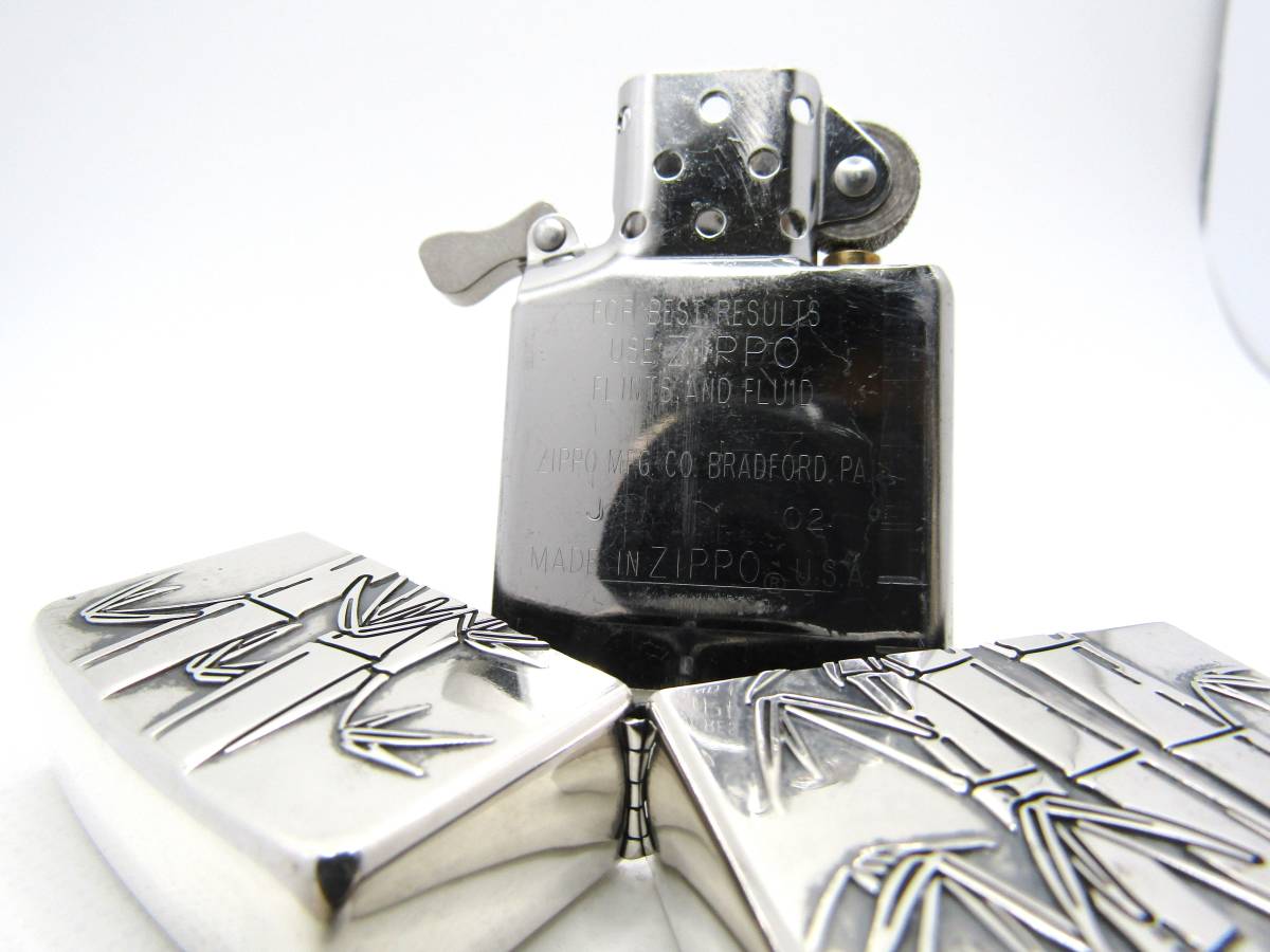 アーマー 竹 バンブー Bamboo 2002年 限定 zippo ジッポ USED 