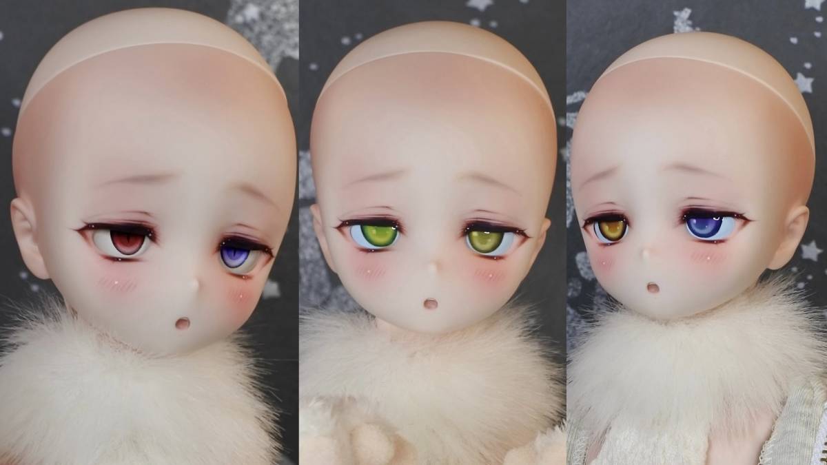 らら屋 DDH-29 開口SW肌 カスタムヘッド&ウィッグ+舌2種+獣耳尻尾+服+