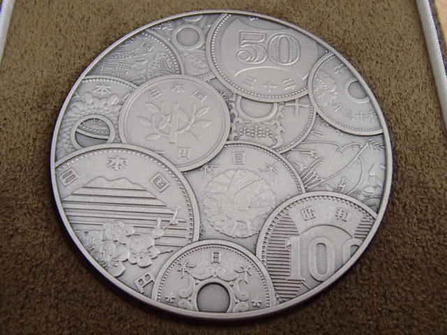 初の貨幣図案公募100年 記念メダル 純銀 造幣局 約162.8g #54771
