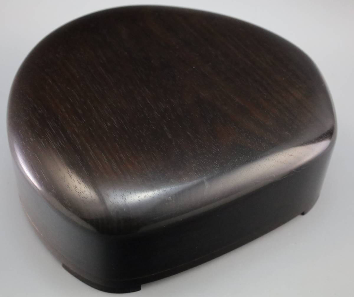 書道家先生旧蔵 清朝古硯 端渓硯 逸品 紫檀函 高眼 祥龍飛天硯 瑞雲紋