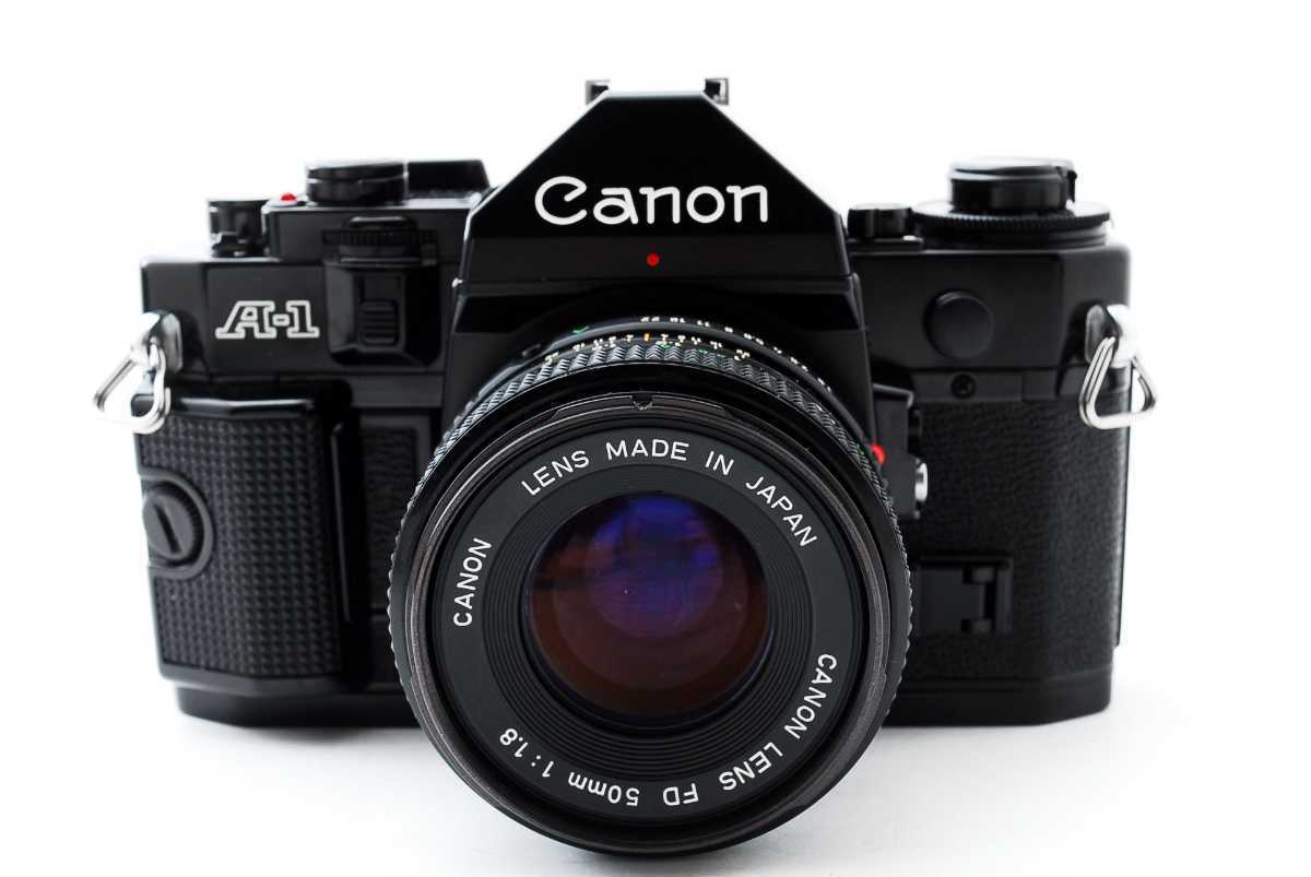 ②ジャンク　フィルムカメラ　A-1 canon fd 50mm f1.8 CANON キヤノン a-1 FD 50mm F1.8 レンズ付きLENS フィルムカメラ