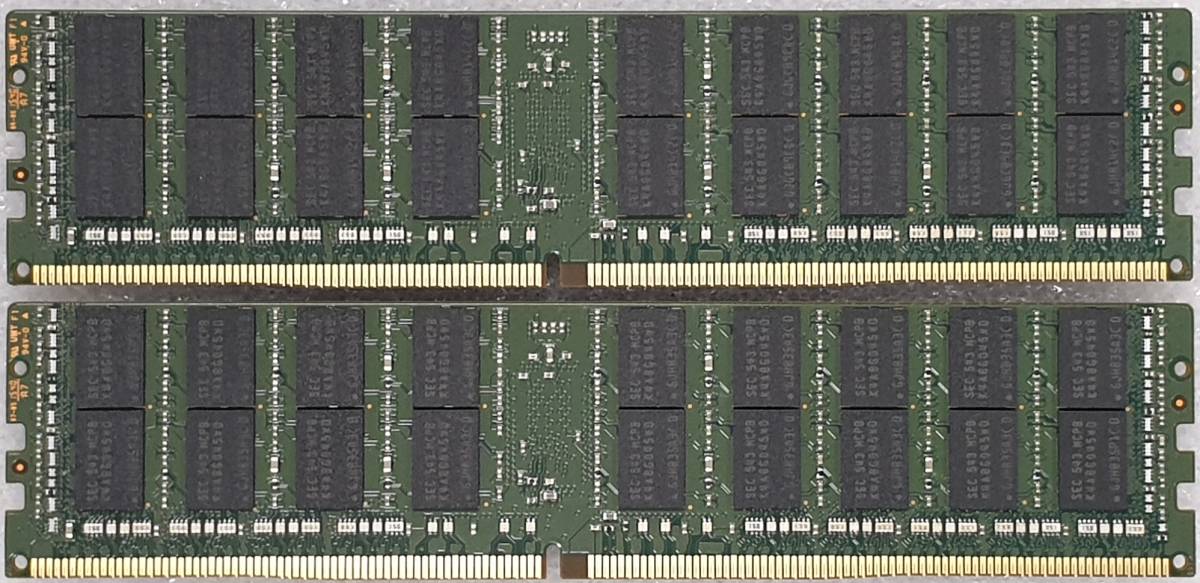 SAMSUNG 64GB PC4-2133P （32GB x 2枚組セット）DDR4 ECC 4DRx4 LRDIMM