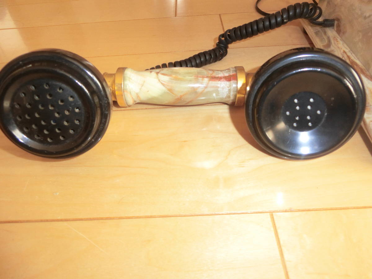 NIKKO ダイヤル式電話 日興電機製作所 1985年製 アンティーク 大理石