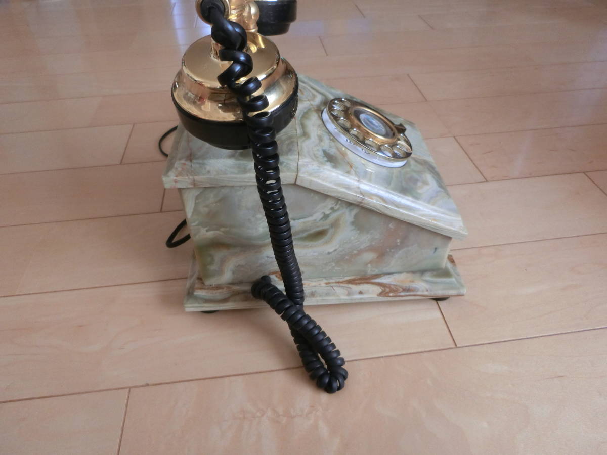 NIKKO ダイヤル式電話 日興電機製作所 1985年製 アンティーク 大理石