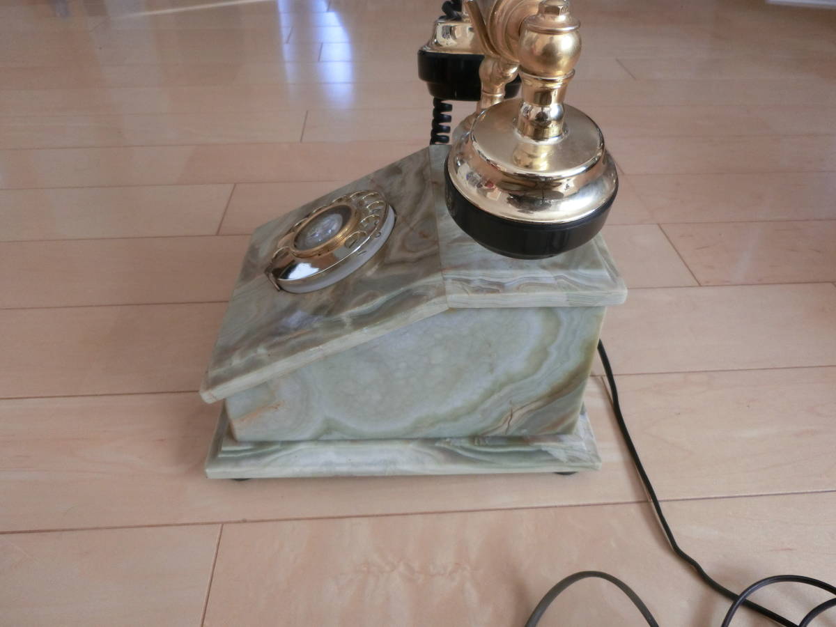 NIKKO ダイヤル式電話 日興電機製作所 1985年製 アンティーク 大理石