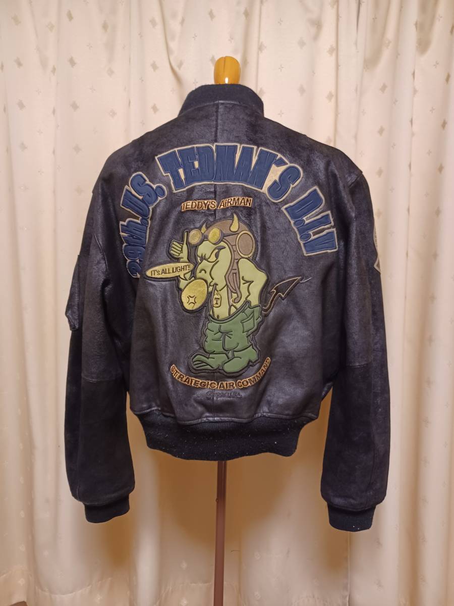 新品 セントオーシャン Fムートン B-3 ボマー ジャケット M 白系 