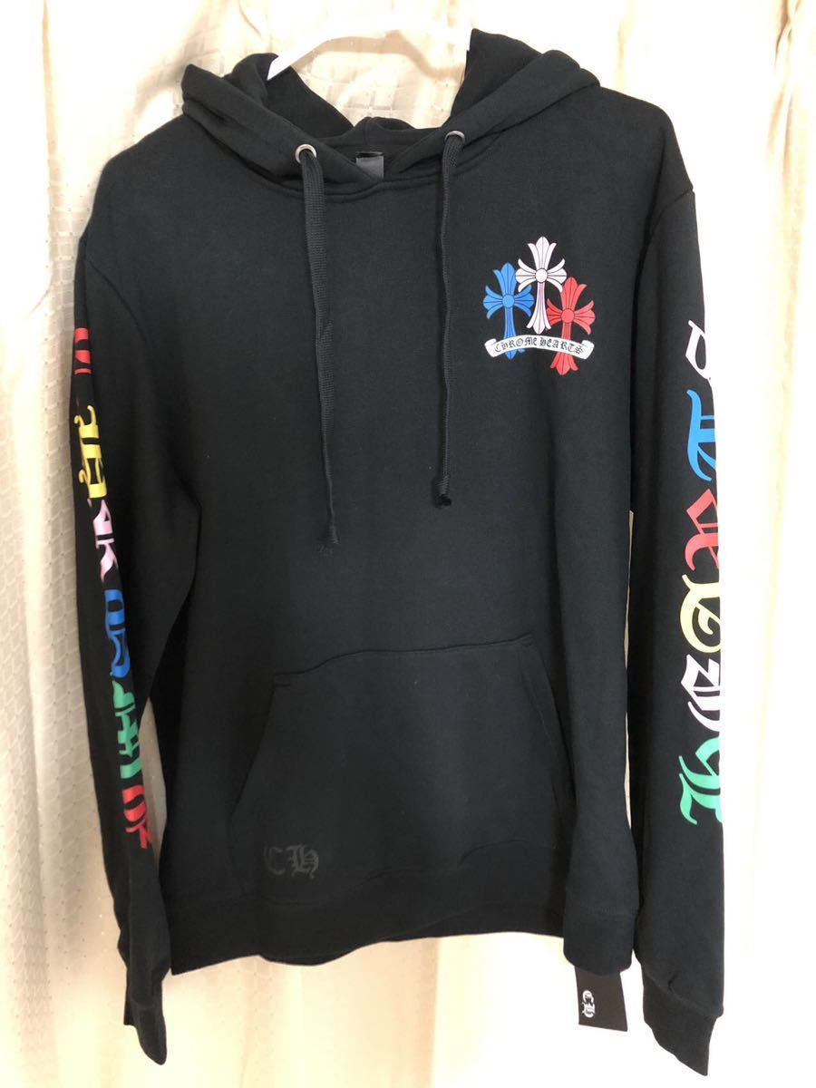 CHROME HEARTS クロムハーツ マルチカラーパーカー黒M 【公式通販】