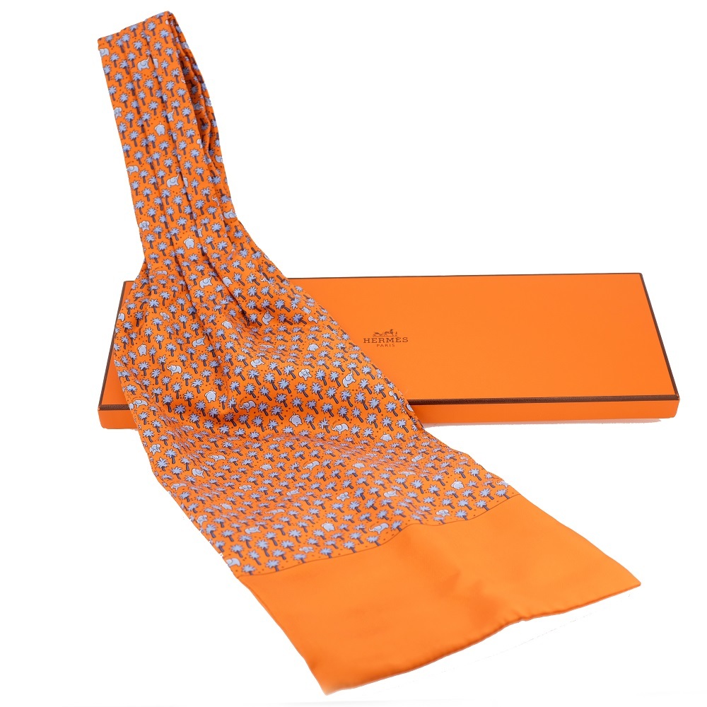 未使用品】HERMES エルメス アスコットタイ スカーフ（マフラー 