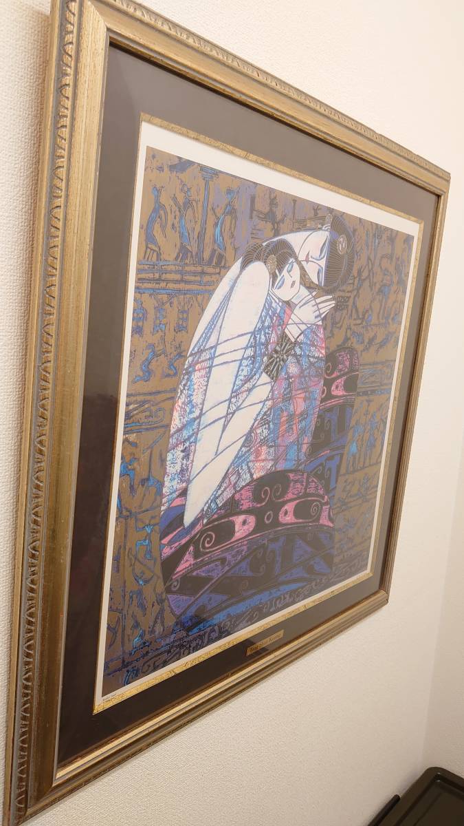 中国人気画家 丁紹光 TING SHAO KUANG 母性愛 Mother hoop 額装 現代  