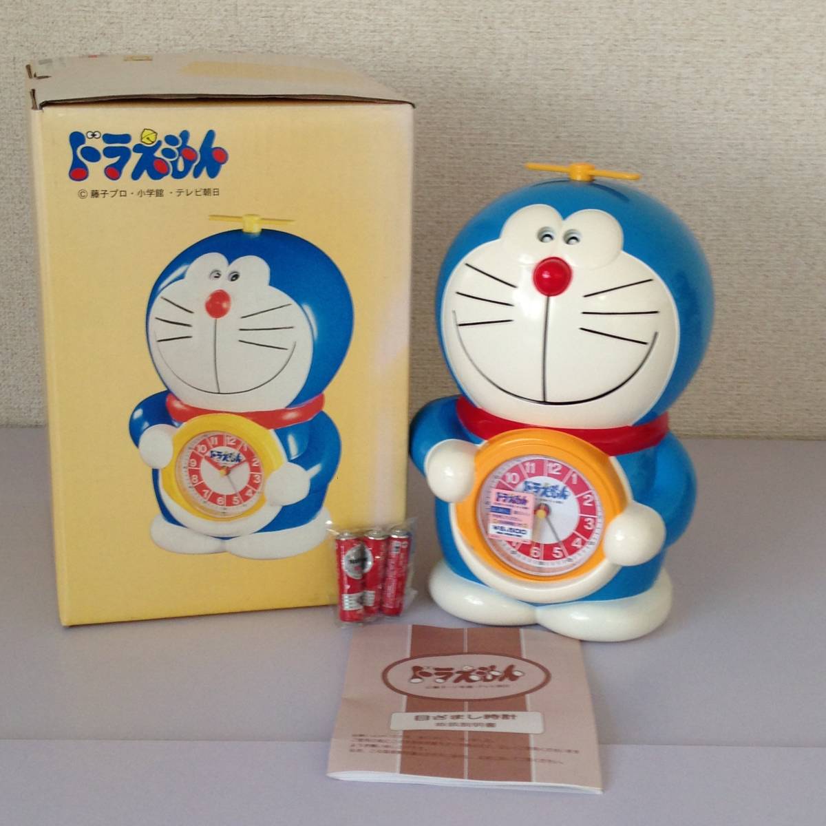 ドラえもん 目覚まし時計 箱 取扱説明書 単三電池3本付き ほぼ 品 菊れ