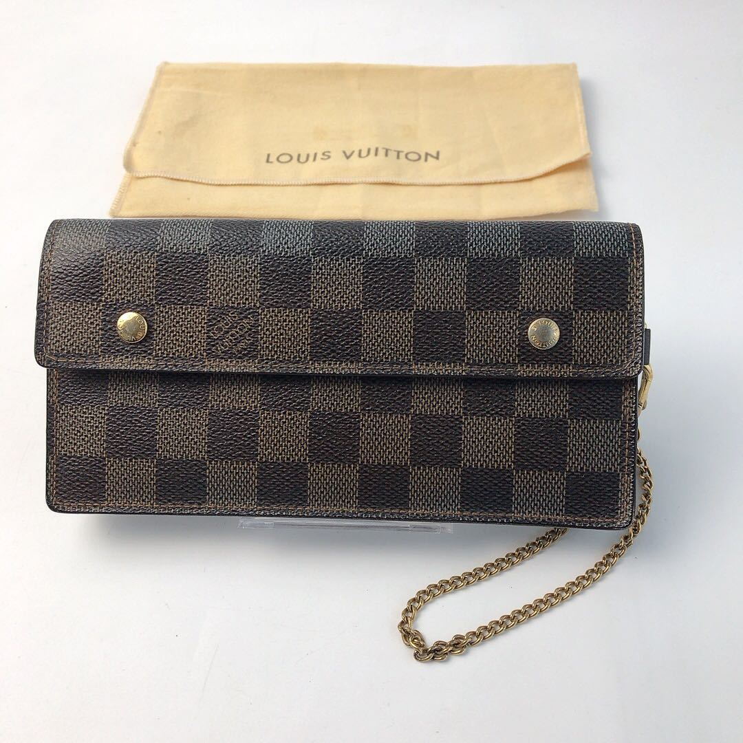 ステラマッカートニー レザー 長財布 チェーン ブラック 黒 美品