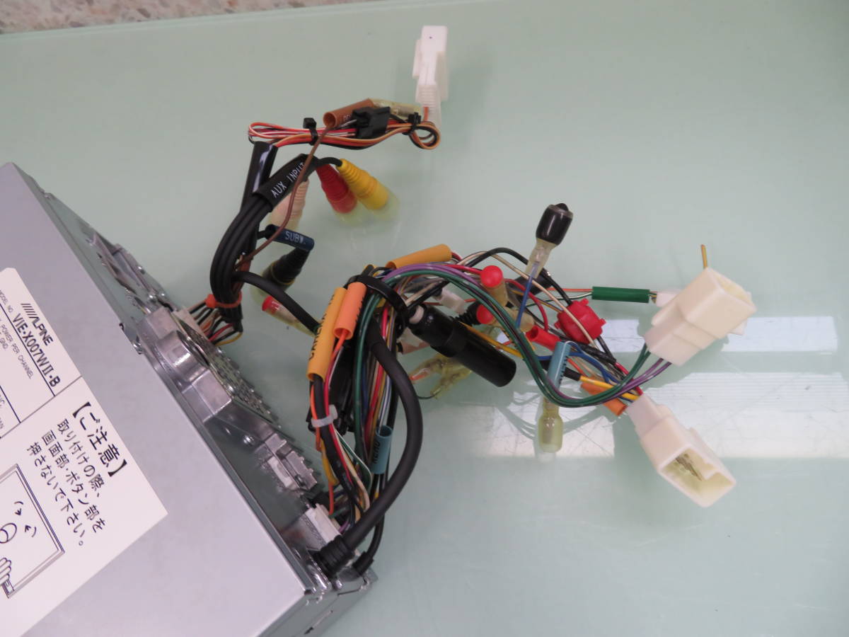 ALPINE VIE-X007WⅡ-B カーナビ 本体と配線 美品・動作品ALPINE/VIE-X007WⅡ-B アルパイン フルセグTV Bluetooth