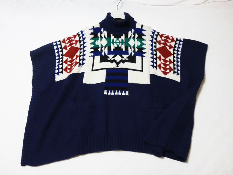 sacai sacai luck ノルディック ニット ポンチョ luck サカイラック