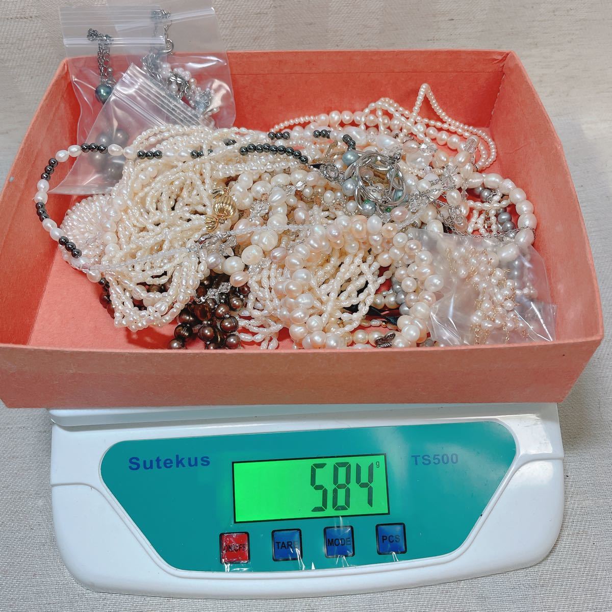 本真珠 本パール アクセサリー まとめ 約580g (0.58kg) ネックレス ブレスレット ブローチ バロック ケシ 淡水 グレー SILVER刻印含む 本真珠 アクセサリー ネックレス 在庫あり即納 (0.58 □SONY
