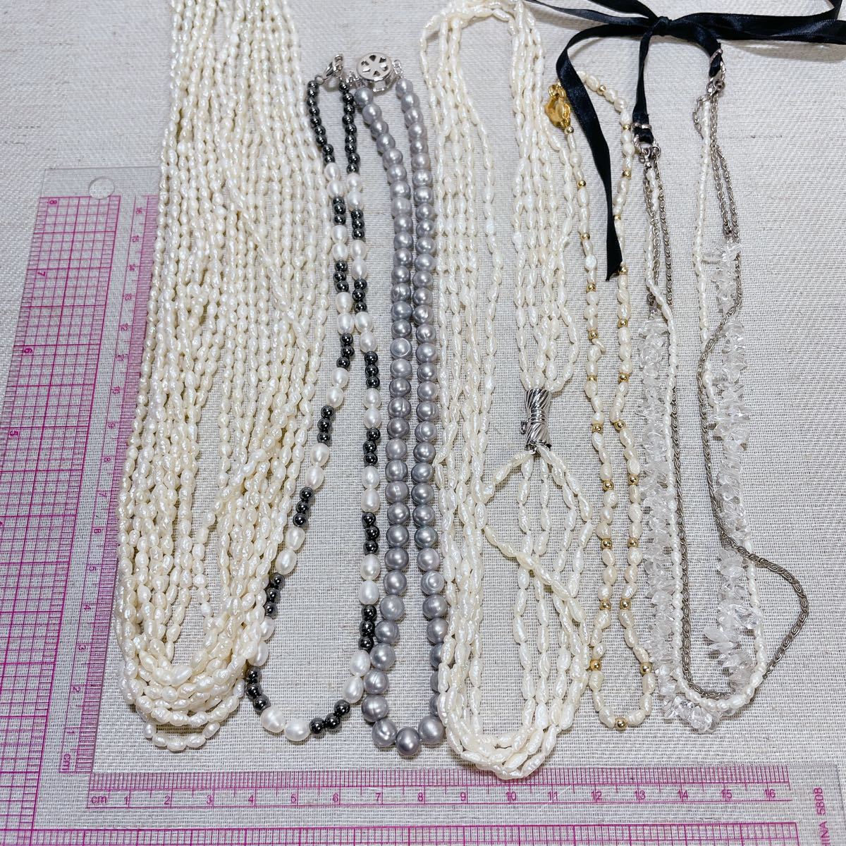 本真珠 本パール アクセサリー まとめ 約580g (0.58kg) ネックレス ブレスレット ブローチ バロック ケシ 淡水 グレー SILVER刻印含む 本真珠 アクセサリー ネックレス 在庫あり即納 (0.58 □SONY