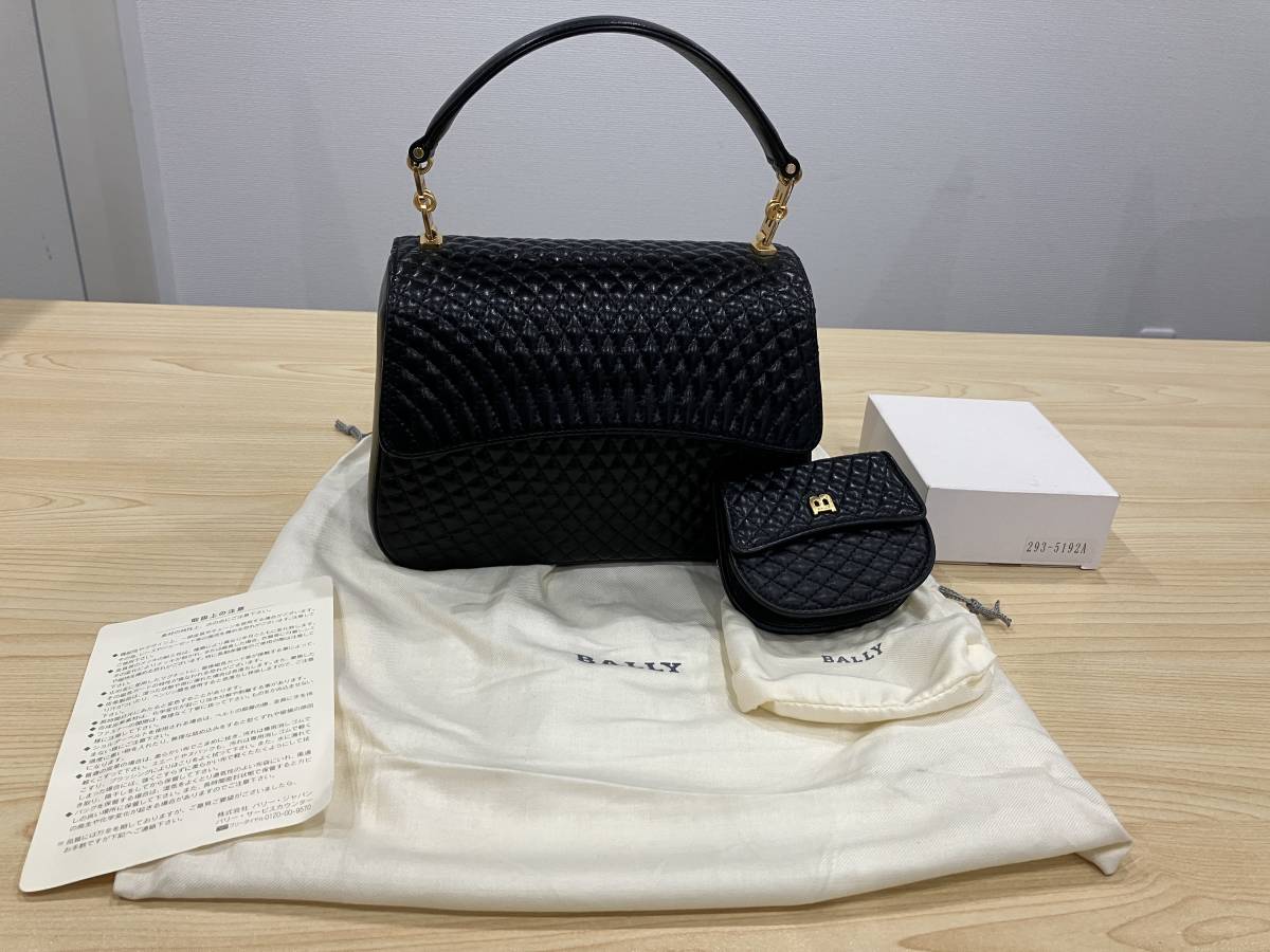 22.130.1129【新品】保存袋有　BALLY　バリー　レディース　ハンドバッグ　コインケース　キルティングレザー