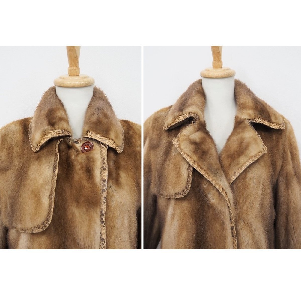 Guy Laroche KOPENHAGEN FUR 最高級 ミンクヘビ革ロングの Guy Laroche KOPENHAGEN FUR 最高級 ミンクヘビ革ロングの